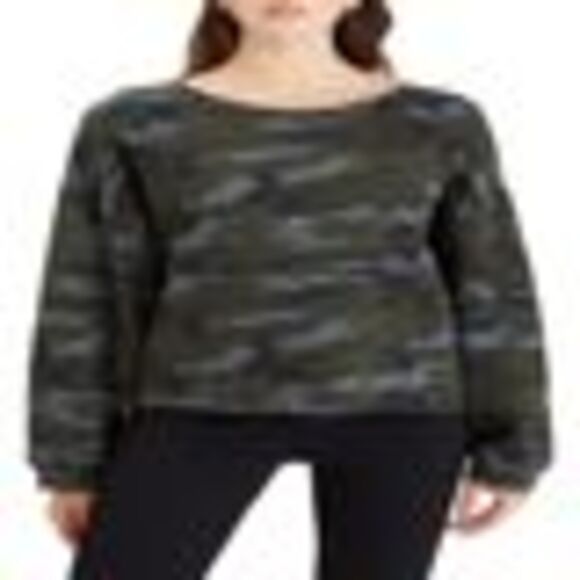Sanctuary Perfect Cotton Sweatshirt In Earth Camo L/XL - Picture 3 of 3